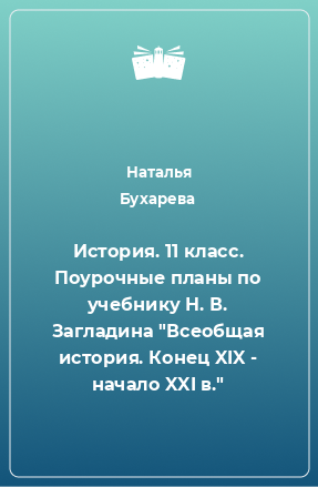 Книга История. 11 класс. Поурочные планы по учебнику Н. В. Загладина 