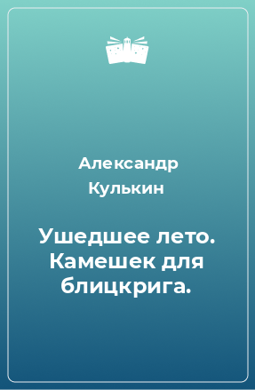 Книга Ушедшее лето. Камешек для блицкрига.