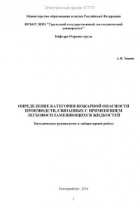 Книга Определение категории пожарной опасности производств, связанных с применением легковоспламеняющихся жидкостей