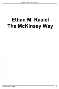 Книга Rasiel. Путь McKinsey (The McKinsey Way)