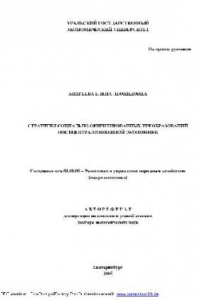 Книга Стратегия социально ориентированных преобразований постцентрализованной экономики(Автореферат)