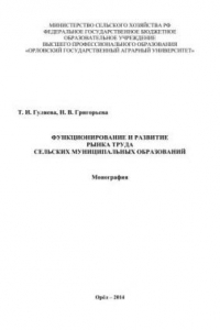 Книга Функционирование и развитие рынка труда сельских муниципальных образований