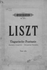 Книга Fantasie uber Ungarische Volksmelodien fur Pianoforte und Orchester v. Fr. Liszt