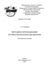 Книга Методика преподавания профессиональных дисциплин: методические указания