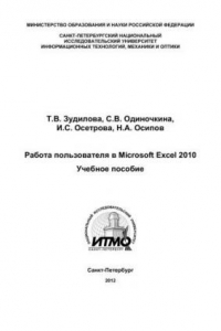 Книга Работа пользователя в Microsoft Excel 2010