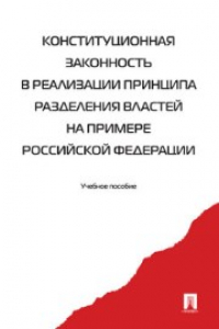 Книга Конституционная законность в реализации принципа разделения властей на примере РФ. Учебное пособие