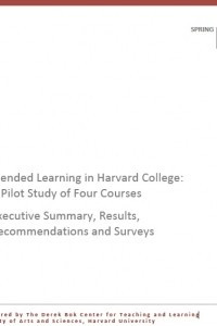 Книга Blended Learning in Harvard College: A Pilot Study of Four Courses